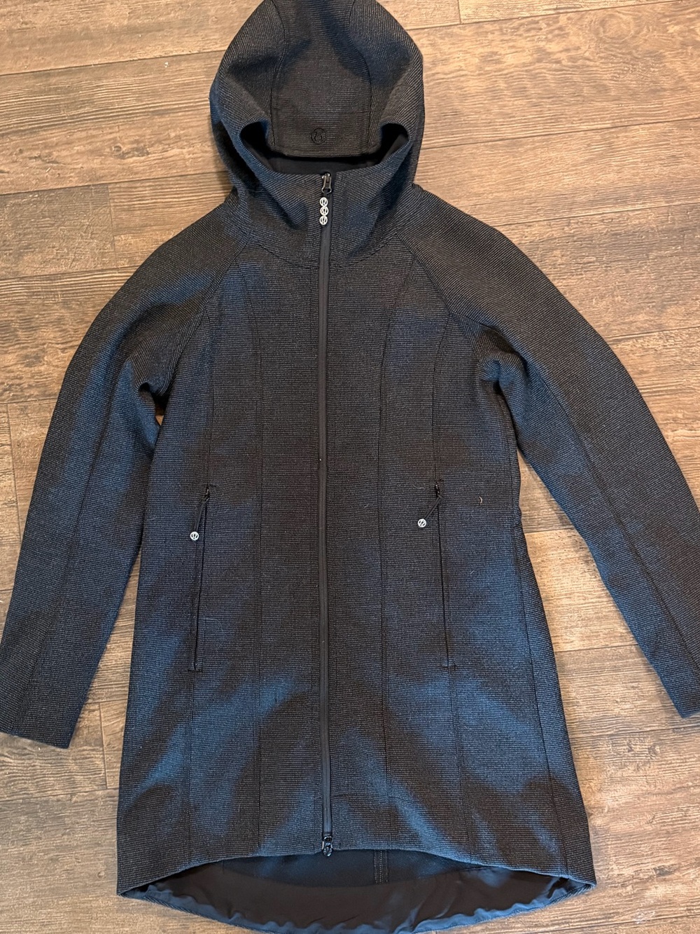 Lululemon Après Sport Tweed Long Hooded Fleece-Lined Structured Coat 6